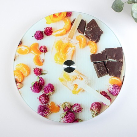 Glass stand for the cake rotating shares "Fruit ice", D = 32 cm ㅤ-1