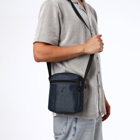 Men's bag 20*8*23, 2 Otv on a zipper, n/k, gray-5