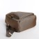 A backpack with a zipper, 5 outer pockets, pencil case, beige color