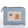Women's wallet on the button, blue color
