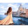 Picture on numbers on a canvas with a subframe of "Dreams of Italy", 40 x 50 cm