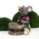 Garden figure "rats with a front tub" 46x47x47cm