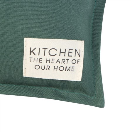Ethel pillow, 30x50+1 cm, dark green, 100% cotton-3
