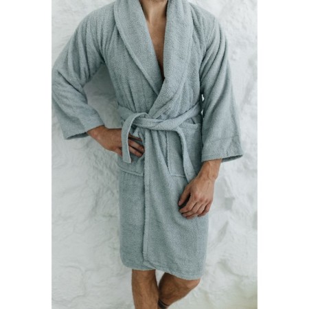 Tainted male bathrobe, size 46, mint color-7