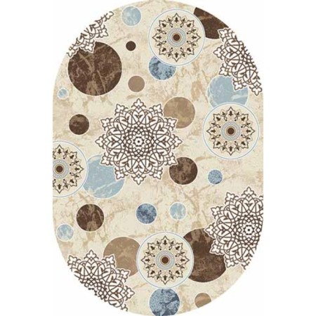 Oval carpet Merinos Valencia Deluxe, size 80x150 cm, color Cream-Brown mr