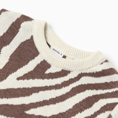 Knitted crumb suit I zebra height 68-74 cm, milk-6