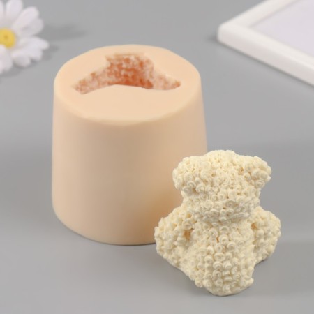 Silicone Mold "Bear from Roses" 7, x5.3x8 cm mix-2