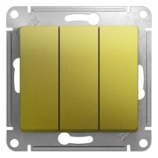 Выключатель SchE GSL001031 Glossa, СП, 10А, 3 клавиши, цвет фисташковый