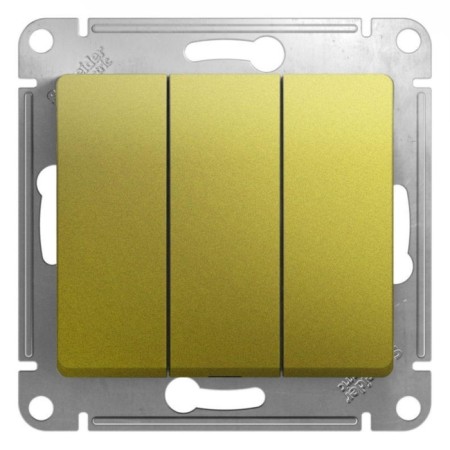Switch Sche GSL001031 Glossa, SP, 10A, 3 keys, pistachio color