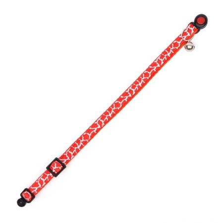 Fly collar "giraffe", 30 x 1 cm, red-6