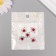 Decor for creativity metal, rhinestones "heart" silver, red 1.5x1.8x0.6 cm
