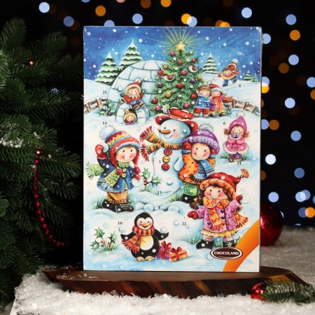 Advent calendar with mini tiles made of milk chocolate Chocolate Mix, 50 g