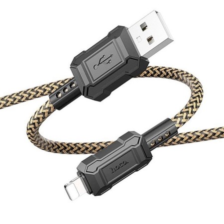 Hoco X94, Lightning cable - USB, 2.4 A, 1 m, data transfer, PVC, golden-2