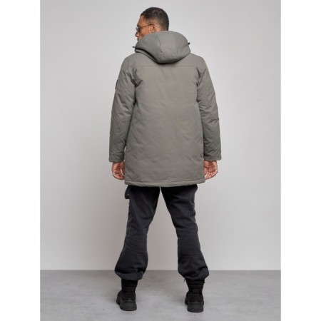 Extensive male winter park, size 56, gray color-3