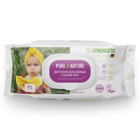 Synergetic Pure & Natur Aloe Vera and delicate cotton, 90 pcs.-4