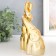 Souvenir Ceramics "Two Elephants, trunks woven" Gold set 2 pcs 20x12x7 cm