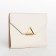 Women's wallet on the button, white color
