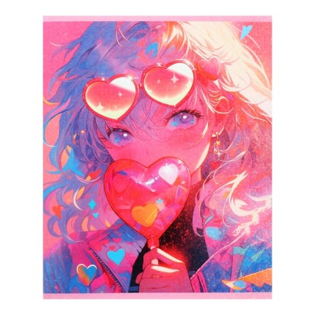 Notebook 48l Call Calligrata Top "Pink Glasses", region chalk cards+holography, block offset mix-2