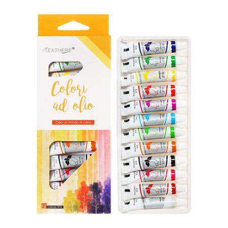 Oil paints, 12 colors, in a plastic tube, 9 ml, in a cardboard box-3