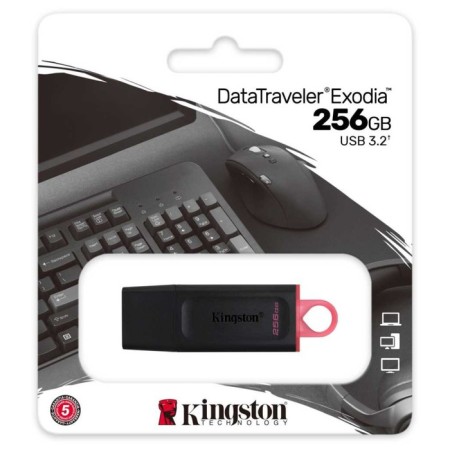 Kingston 256Gb Datatraveler Exodia DTX/256GB USB3.0 Black/Red Fleet-2