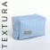 Textura zipper cosmetic bag, blue color