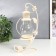 Climber Metal 1 Candle "Lampad", white 14x10x22 cm
