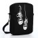 Youth bag with zipper, black color