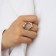 Ring Metal "Trend" oval, color silver, size 18
