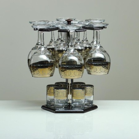Mini-bar 18 objects wine carousel Florence, dark 240/55/50 ml-5