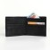 Male purse for magnet, clip for bills, separation for SIM cards, black color