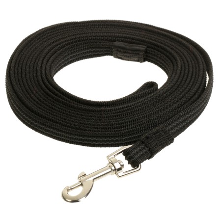 Kaponnoye zonik leash with latex thread, 5 m x 1.5 cm, black