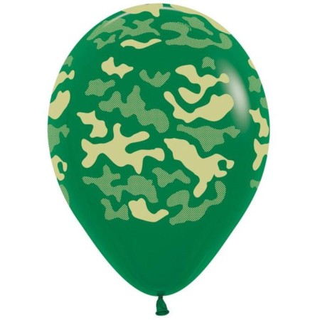 Latex balls 12 “Camouflage”, pastel, set of 50 pcs., Dark green color-1