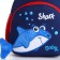Baby backpack on lightning, blue color
