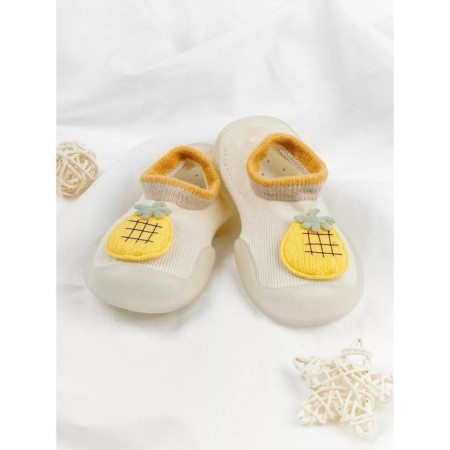 Botins-knees children's first step pure pineApple with a breathing sole, size 23, beige color-1