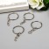 The base for the key fob Ring metal with a silver chain 2.4x2.4 cm