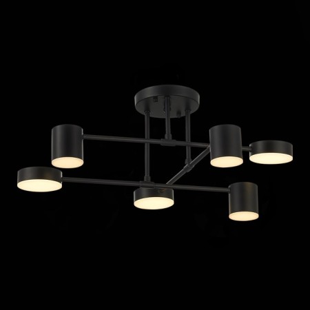 Ceiling EVOLUCE lamp. Sle201042-06. Nobel. 6x7 W, LED, 4000K, 3024 LM, 57x57x25 cm, black color-12