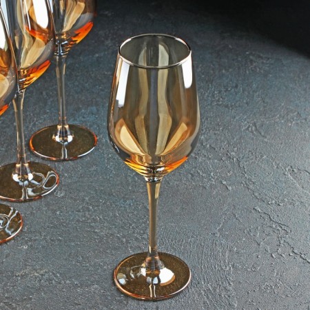 A set of glass glasses for the wine "Golden Honey", 350 ml, 4 pcs-2