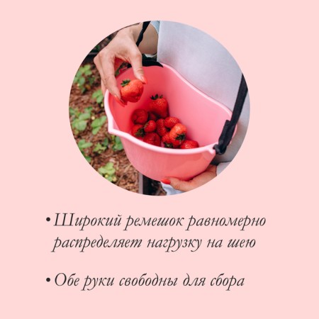 Berry collection container, 3 l, pink-2