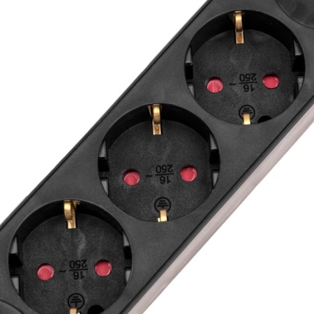 Extension cord Standard 3 Nests, 5m, 3x1.0mm², C/Z, with a switch, 2 USB, black Rexant-3
