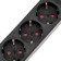Extension cord Standard 3 Nests, 5m, 3x1.0mm², C/Z, with a switch, 2 USB, black Rexant