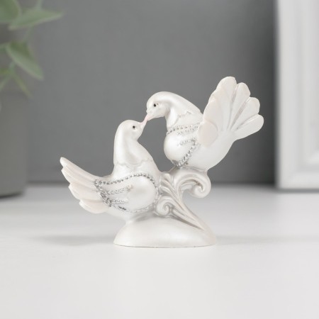 Polystone souvenir "Two pigeons" on a stand, mix 6.3x5x2.5 cm-3