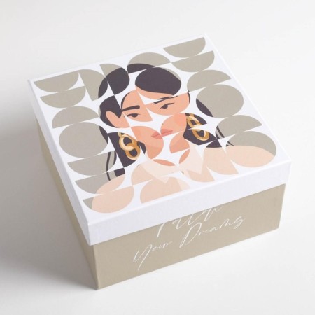 Set of boxes 5 in 1, gift packaging, “style”, 14 x 14 x 8-22 x 22 x 12 cm-6