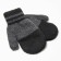 Baby mittens, black color, size 16