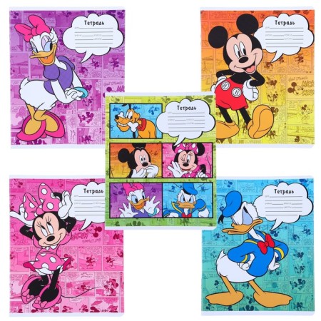 A notebook in a line of 24 sheets, 5 types of mix, cover coated paper, Minnie Mouse-2