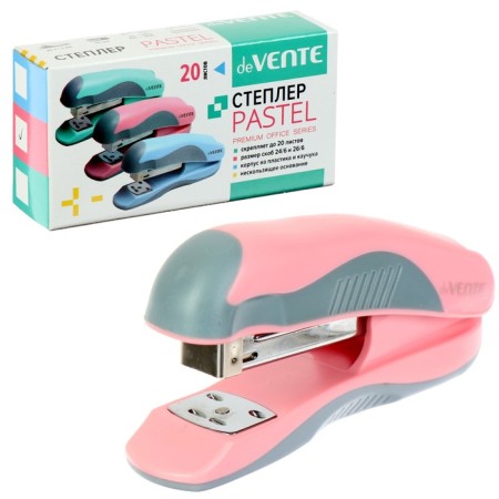 Stapler No. 24/6 and 26/6, 20 sheets, Devente Pastel, plastic, mix