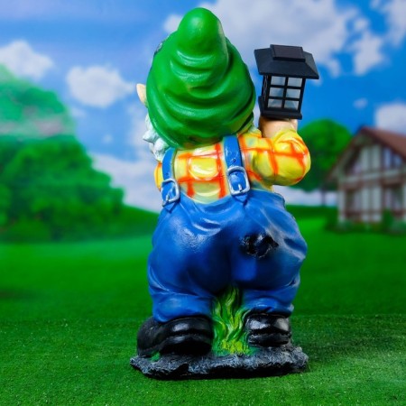 Garden Light "Dwarf with a lantern" 24x24x52cm-3