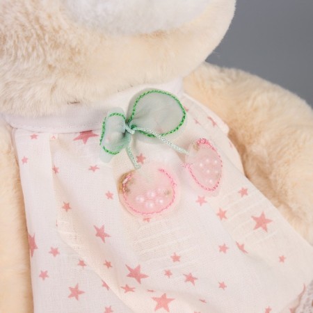 Soft toy "Little Friend", Bunny in a white dress-4