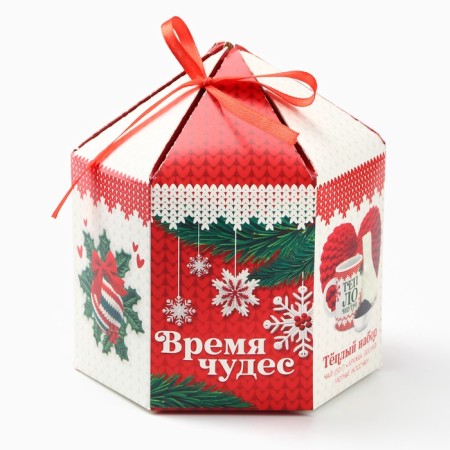 Gift set of "Warm holidays": tea, mug, socks-6
