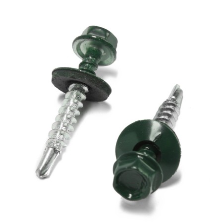 Roofing screws 4.8x35 mm, Ral6005 Color green, 250 pcs.-2