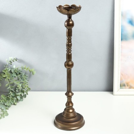 Summary Metal for 1 candle "Monica" aged bronze 13.5x13.5x49.5 cm-1